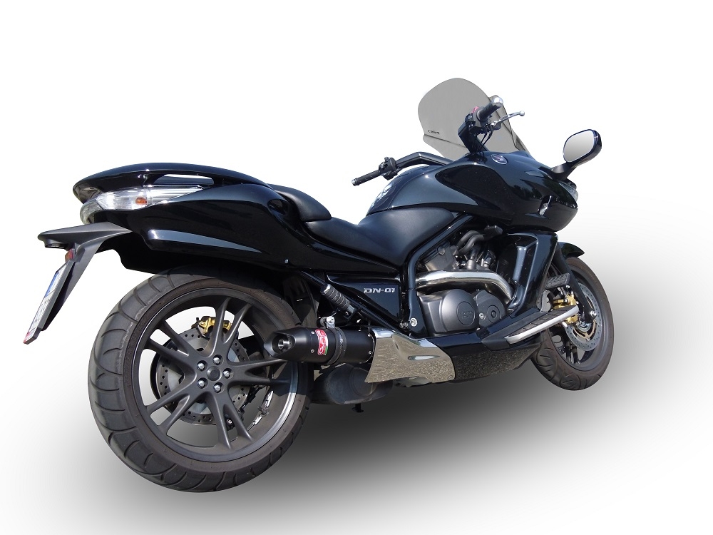 Pot echappement compatible avec Honda Dn-01 2008-2010, Furore Nero, Échappement légal, homologué,silencieux avec db killer amovible et tuyau de liaison spécifique 