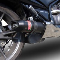 Pot echappement compatible avec Honda Dn-01 2008-2010, Furore Nero, Échappement légal, homologué,silencieux avec db killer amovible et tuyau de liaison spécifique 