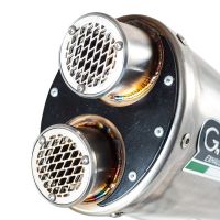 Pot echappement compatible avec Benelli Trk 702 2023-2024, Dual Inox, Échappement légal, homologué,silencieux avec db killer amovible et tuyau de liaison spécifique 