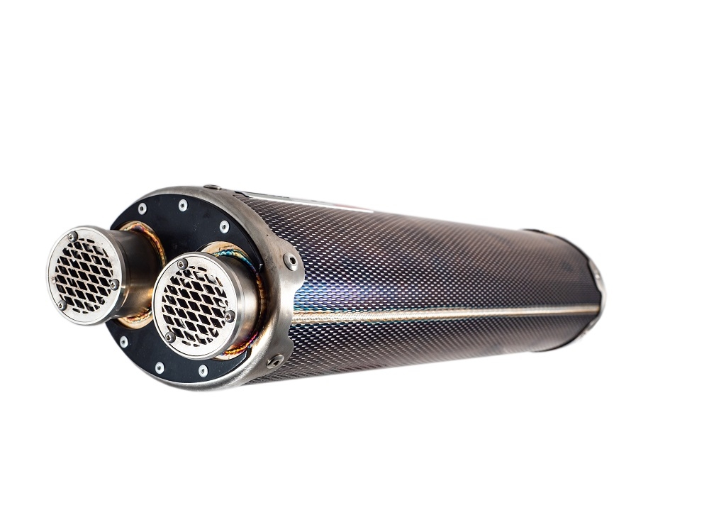 Pot echappement compatible avec Triumph Tiger 850 2020-2024, Dual Inox, Échappement légal, homologué,silencieux avec db killer amovible et tuyau de liaison spécifique 