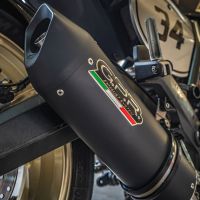 Pot echappement compatible avec Ducati Scrambler 800 2015-2016, Furore Nero, Échappement légal, homologué,silencieux avec db killer amovible et tuyau de liaison spécifique 