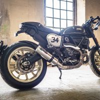 Pot echappement compatible avec Ducati Scrambler 800 2017-2020, M3 Inox , Système complet homologué pour les marchés non européens 