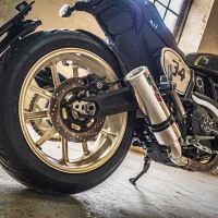 Pot echappement compatible avec Ducati Scrambler 800 2017-2020, M3 Inox , Système complet homologué pour les marchés non européens 