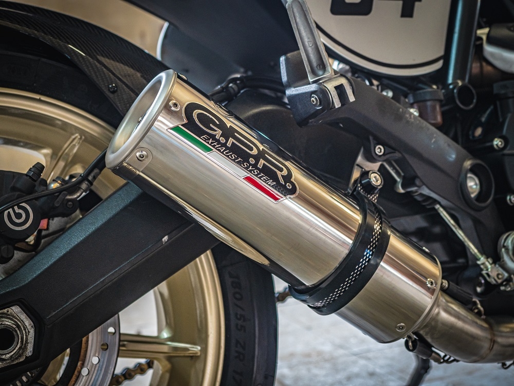 Pot echappement compatible avec Ducati Scrambler 800 2017-2020, M3 Inox , Système complet homologué pour les marchés non européens 