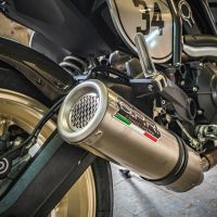 Pot echappement compatible avec Ducati Scrambler 800 2015-2016, M3 Titanium Natural, Échappement légal, homologué,silencieux avec db killer amovible et tuyau de liaison spécifique 