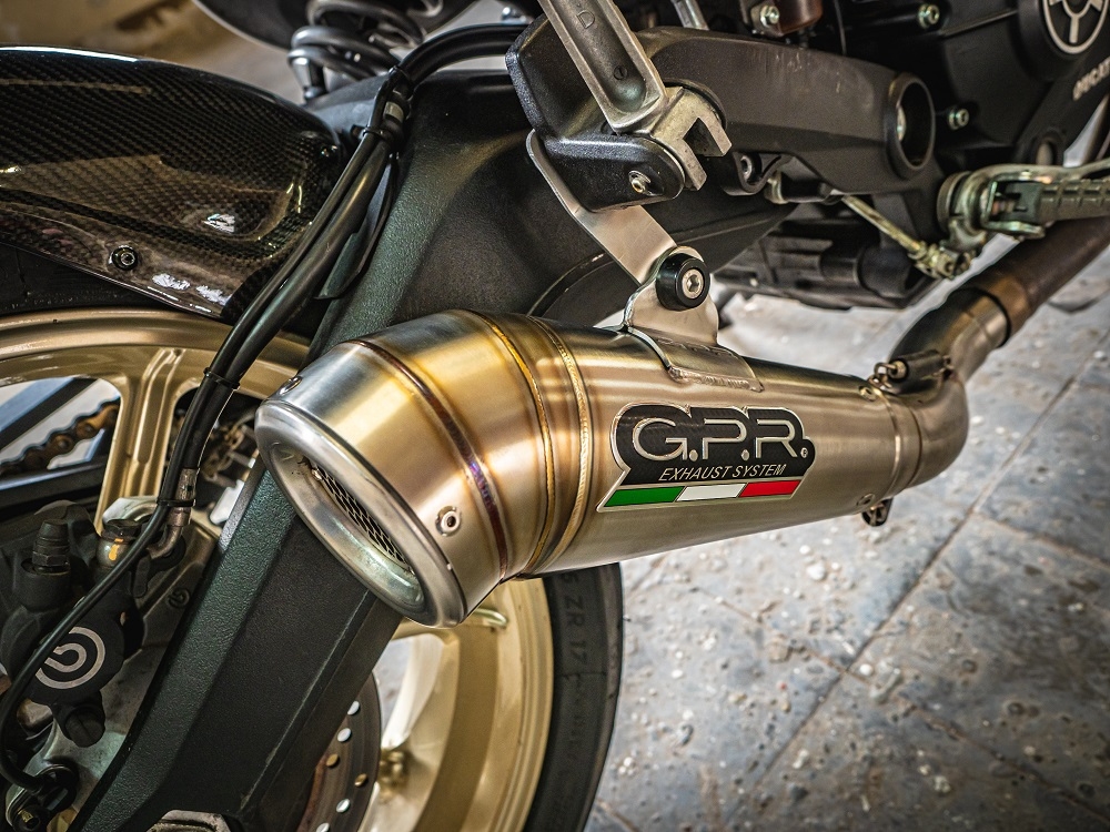 Pot echappement compatible avec Ducati Scrambler 800 2017-2020, Powercone Evo, Système complet homologué pour les marchés non européens 