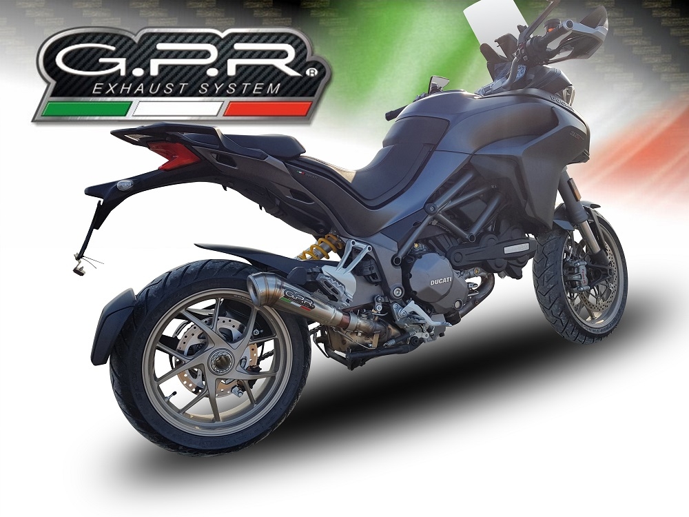 Pot echappement compatible avec Ducati Multistrada 1260 2018-2020, Powercone Evo, Échappement légal, homologué,silencieux avec db killer amovible et tuyau de liaison spécifique 