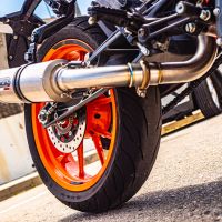 Pot echappement compatible avec Ktm Rc 390 2017-2020, M3 Inox , Échappement légal, homologué,silencieux avec db killer amovible et tuyau de liaison spécifique 