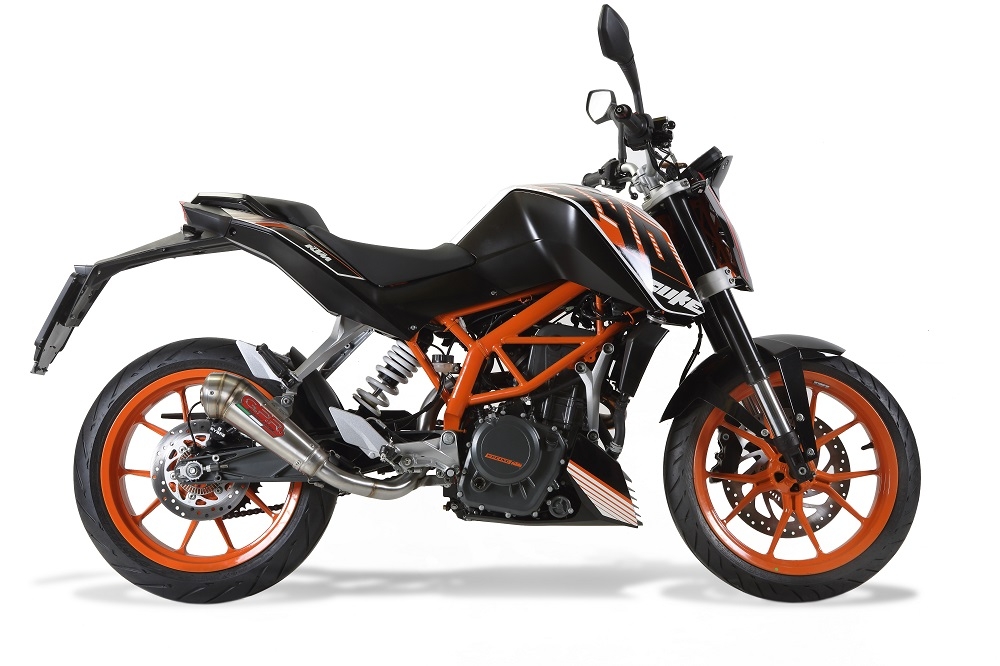 GPR exhaust compatible with  Ktm 390 DUKE 2013-2016, Powercone Evo, Slip-on exhaust including removable db killer, link pipe and catalyst,  EPA-compliant 