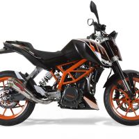 GPR exhaust compatible with  Ktm 390 DUKE 2013-2016, Powercone Evo, Slip-on exhaust including removable db killer, link pipe and catalyst,  EPA-compliant 