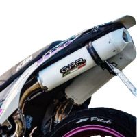 Pot echappement compatible avec Ktm Duke II 2000-2006, Albus Ceramic, Paire de pot d'échappement homologuées, livrées avec db killer amovible et raccords spécifiques 