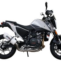 Pot echappement compatible avec Ktm Duke 690 2012-2016, Albus Evo4, Échappement légal, homologué,silencieux avec db killer amovible et tuyau de liaison spécifique 