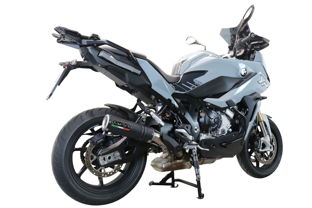 Pot echappement compatible avec Bmw S 1000 XR -M 2020-2025, M3 Black Titanium, Échappement légal, homologué,silencieux avec db killer amovible et tuyau de liaison spécifique 