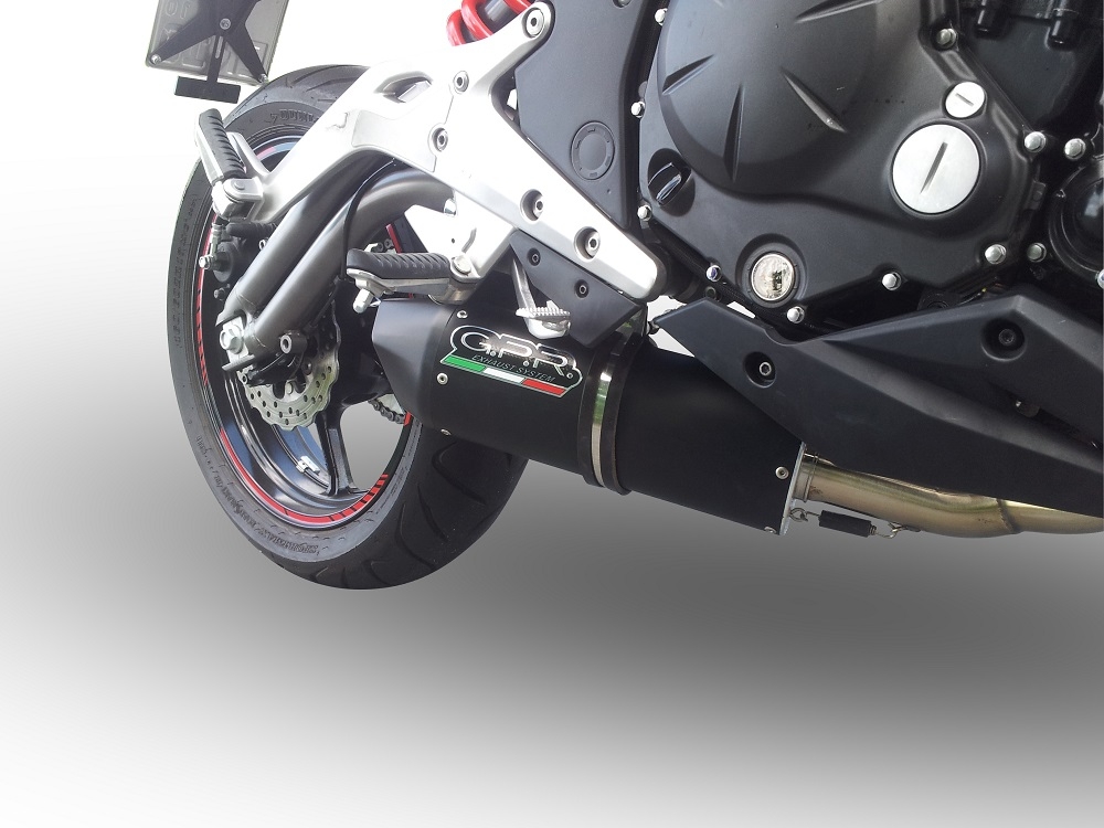 Pot echappement compatible avec Kawasaki Er 6 N - F 2012-2016, Furore Nero, Homologué et légal, système d'échappement complet, avec db killer amovible 