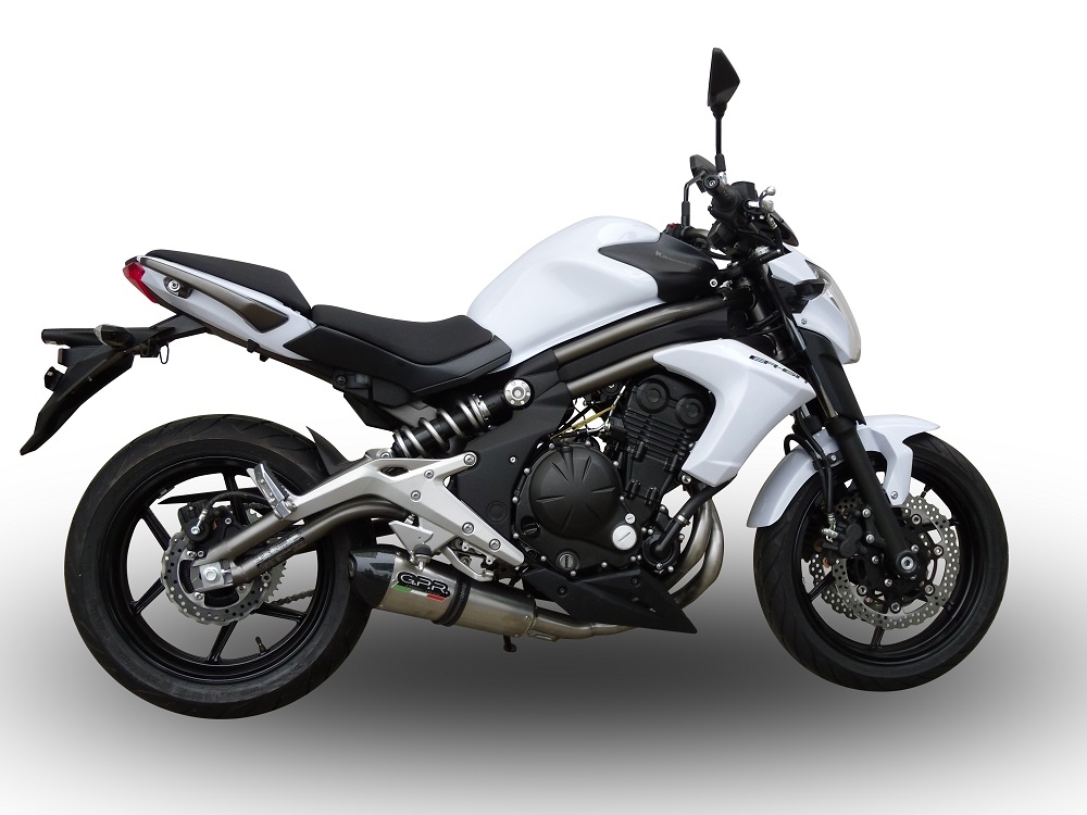 GPR exhaust compatible with  Kawasaki ER-6N 2012-2016, New Grand Prix Evo Titanium, Full system exhaust, including removable db killer  
