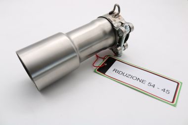 Pot echappement compatible avec Tuning TUNING 1980-2021, Accessorio - Accessory, Tube conextion adaptateur de diam. 54 > 45 