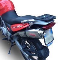 Pot echappement compatible avec Bmw F 650 Gs Twin 2008-2018, Trioval, Échappement légal, homologué,silencieux avec db killer amovible et tuyau de liaison spécifique 