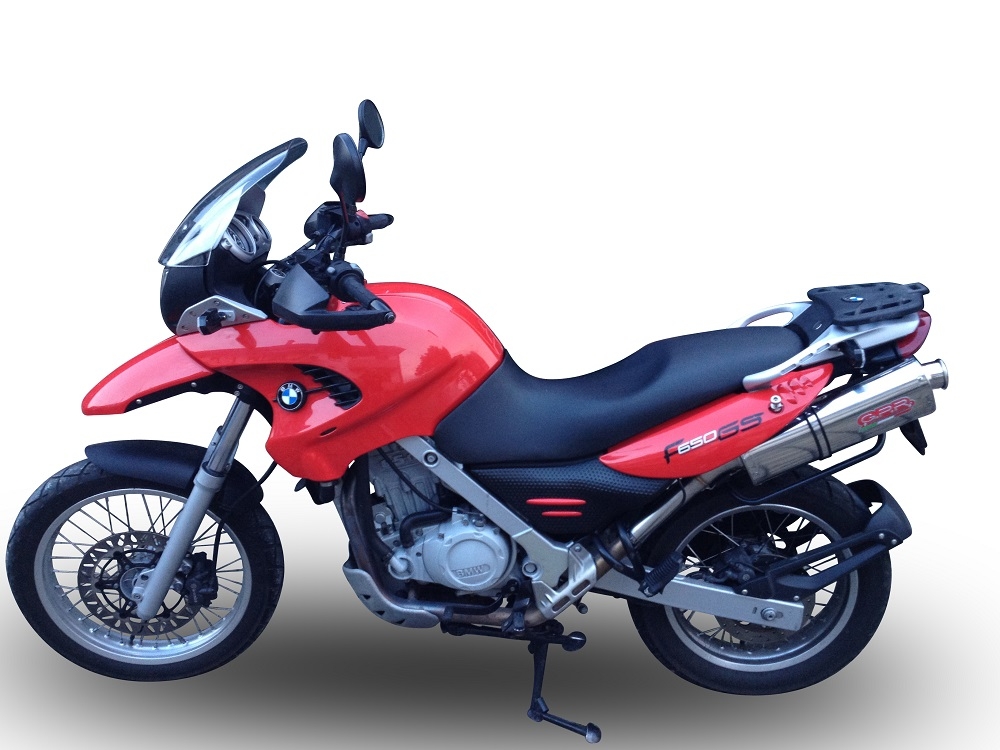 Pot echappement compatible avec Bmw F 650 Gs Twin 2008-2018, Trioval, Échappement légal, homologué,silencieux avec db killer amovible et tuyau de liaison spécifique 