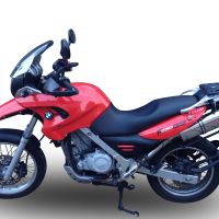 Pot echappement compatible avec Bmw F 650 Gs Twin 2008-2018, Trioval, Échappement légal, homologué,silencieux avec db killer amovible et tuyau de liaison spécifique 