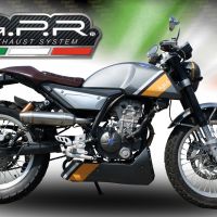 Pot echappement compatible avec F.B. Mondial Hps 125 2018-2020, Deeptone Inox, Pot echappement racing, ligne complet, fourni avec collecteur spécifique, article sans homologation 