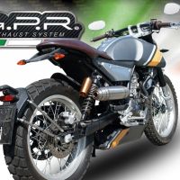 Pot echappement compatible avec F.B. Mondial Hps 125 2018-2020, Deeptone Inox, Pot echappement racing, ligne complet, fourni avec collecteur spécifique, article sans homologation 