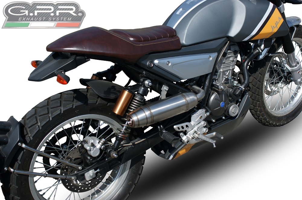 Pot echappement compatible avec F.B. Mondial Hps 125 2018-2020, Deeptone Inox, Pot echappement racing, ligne complet, fourni avec collecteur spécifique, article sans homologation 