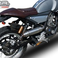 Pot echappement compatible avec F.B. Mondial Hps 125 2018-2020, Deeptone Inox, Pot echappement racing, ligne complet, fourni avec collecteur spécifique, article sans homologation 