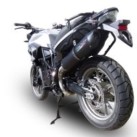 Pot echappement compatible avec Bmw F 700 Gs 2016-2018, Furore Evo4 Nero, Échappement légal, homologué,silencieux avec db killer amovible et tuyau de liaison spécifique 