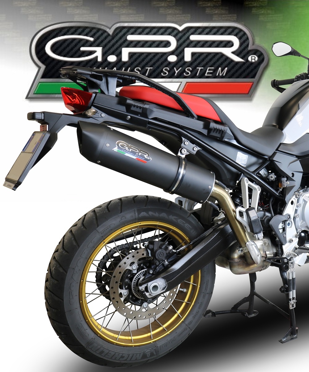 Pot echappement compatible avec Bmw F 750 Gs 2018-2020, Furore Evo4 Nero, Échappement légal, homologué,silencieux avec db killer amovible et tuyau de liaison spécifique 