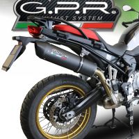 Pot echappement compatible avec Bmw F 750 Gs 2018-2020, Furore Evo4 Nero, Échappement légal, homologué,silencieux avec db killer amovible et tuyau de liaison spécifique 