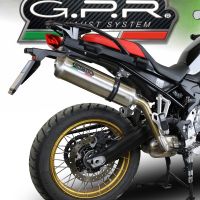 Pot echappement compatible avec Bmw F 750 Gs 2018-2020, Satinox, Échappement légal, homologué,silencieux avec db killer amovible et tuyau de liaison spécifique 
