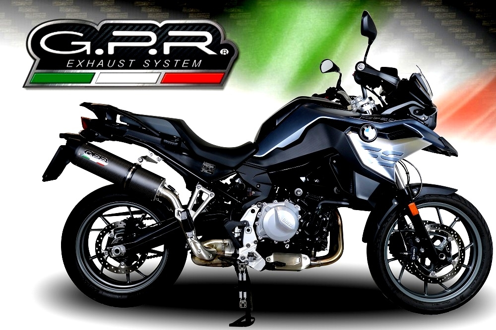 Pot echappement compatible avec Bmw F 750 Gs 2018-2020, Furore Evo4 Nero, Échappement légal, homologué,silencieux avec db killer amovible et tuyau de liaison spécifique 