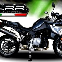 Pot echappement compatible avec Bmw F 750 Gs 2018-2020, Furore Evo4 Nero, Échappement légal, homologué,silencieux avec db killer amovible et tuyau de liaison spécifique 