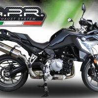 Pot echappement compatible avec Bmw F 750 Gs 2018-2020, Satinox, Échappement légal, homologué,silencieux avec db killer amovible et tuyau de liaison spécifique 