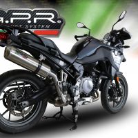 Pot echappement compatible avec Bmw F 750 Gs 2018-2020, Satinox, Échappement légal, homologué,silencieux avec db killer amovible et tuyau de liaison spécifique 
