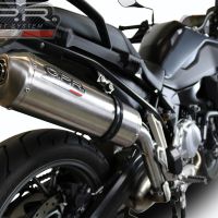 Pot echappement compatible avec Bmw F 750 Gs 2018-2020, Satinox, Échappement légal, homologué,silencieux avec db killer amovible et tuyau de liaison spécifique 