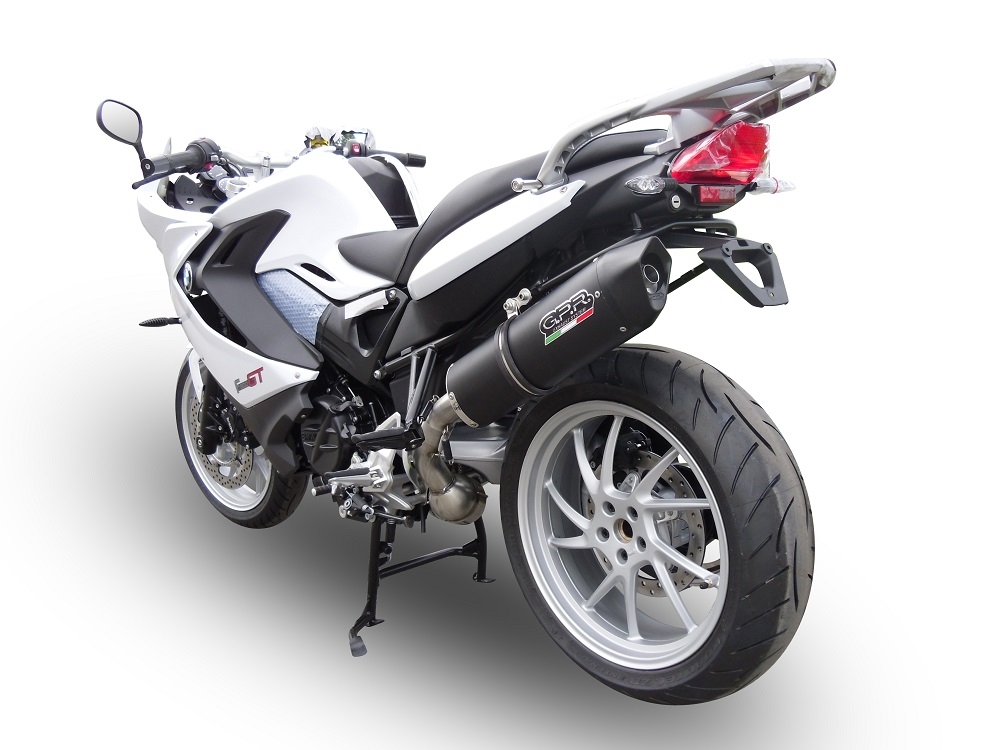 Pot echappement compatible avec Bmw F 800 Gt 2012-2016, Furore Nero, Échappement légal, homologué,silencieux avec db killer amovible et tuyau de liaison spécifique 