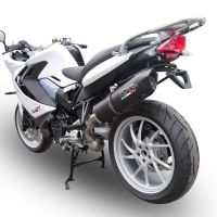 Pot echappement compatible avec Bmw F 800 Gt 2012-2016, Furore Nero, Échappement légal, homologué,silencieux avec db killer amovible et tuyau de liaison spécifique 