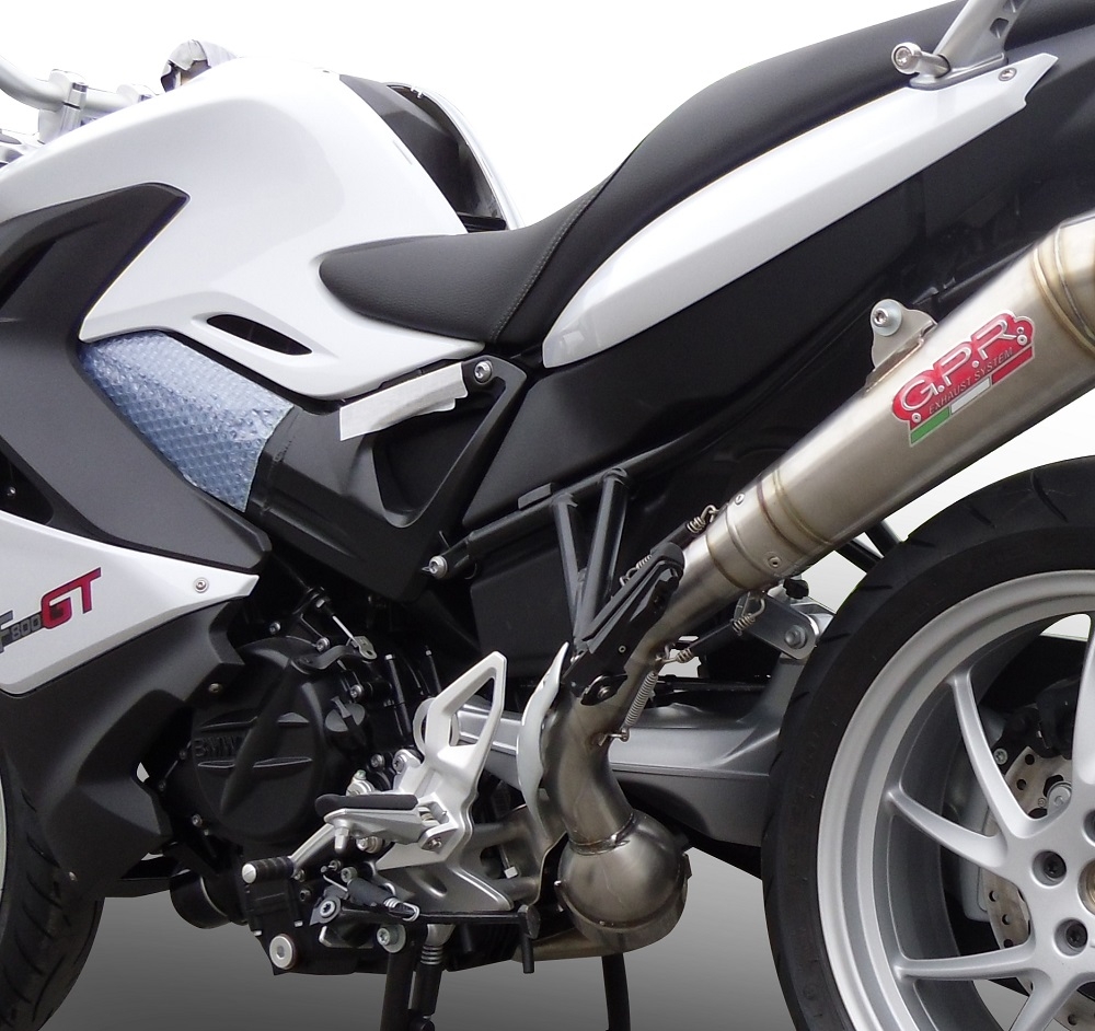 Pot echappement compatible avec Bmw F 800 Gt 2017-2019, Powercone Evo, Échappement légal, homologué,silencieux avec db killer amovible et tuyau de liaison spécifique 