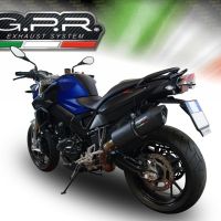 Pot echappement compatible avec Bmw F 800 R 2015-2016, Furore Nero, Échappement légal, homologué,silencieux avec db killer amovible et tuyau de liaison spécifique 