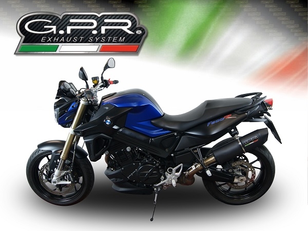 Pot echappement compatible avec Bmw F 800 R 2015-2016, Furore Nero, Échappement légal, homologué,silencieux avec db killer amovible et tuyau de liaison spécifique 