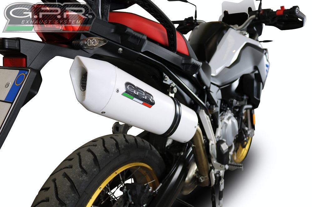 Pot echappement compatible avec Bmw F 800 Gs 2024-2025, Albus Evo4, Échappement légal, homologué,silencieux avec db killer amovible et tuyau de liaison spécifique 