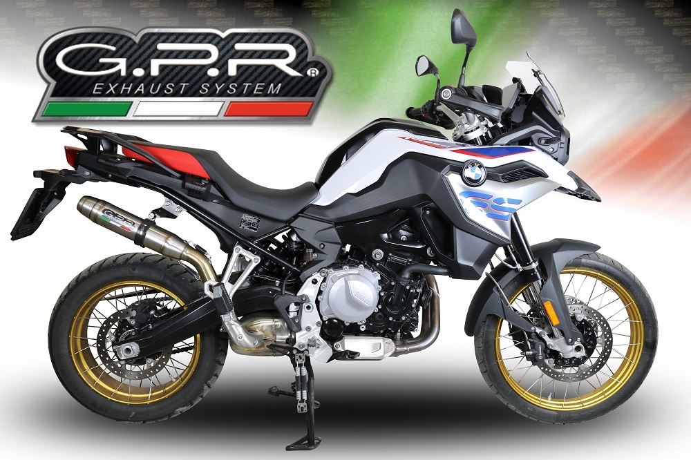 Pot echappement compatible avec Bmw F 850 Gs -Adventure 2018-2020, Deeptone Inox, Échappement légal, homologué,silencieux avec db killer amovible et tuyau de liaison spécifique 