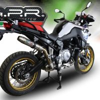 Pot echappement compatible avec Bmw F 850 Gs -Adventure 2018-2020, Deeptone Inox, Échappement légal, homologué,silencieux avec db killer amovible et tuyau de liaison spécifique 