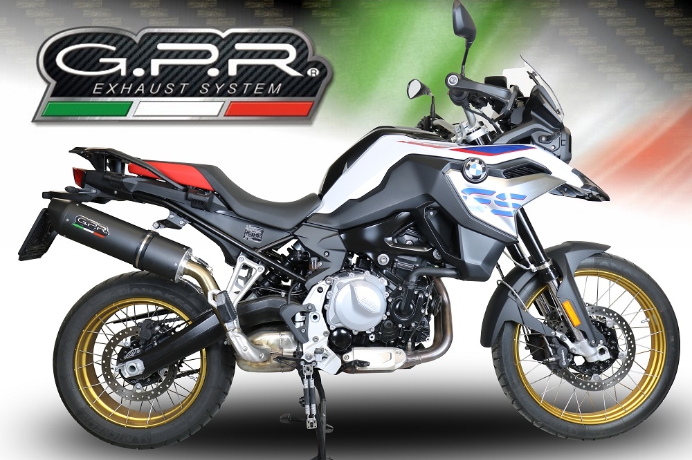 Pot echappement compatible avec Bmw F 850 Gs -Adventure 2018-2020, Furore Evo4 Nero, Échappement légal, homologué,silencieux avec db killer amovible et tuyau de liaison spécifique 
