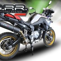 Pot echappement compatible avec Bmw F 850 Gs -Adventure 2018-2020, Furore Evo4 Nero, Échappement légal, homologué,silencieux avec db killer amovible et tuyau de liaison spécifique 