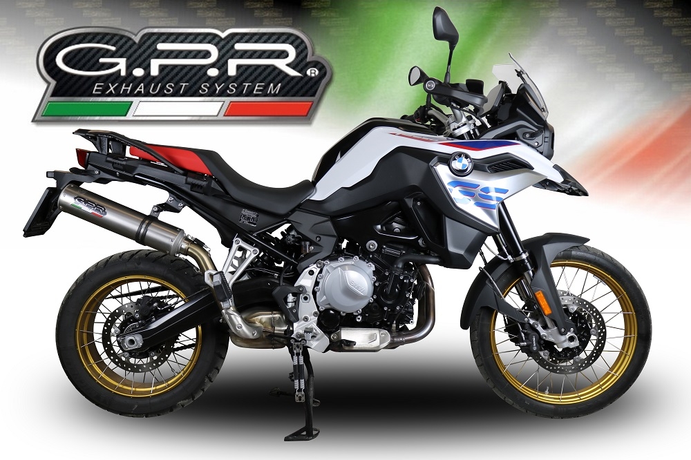 Pot echappement compatible avec Bmw F 850 Gs -Adventure 2018-2020, M3 Inox , Échappement légal, homologué,silencieux avec db killer amovible et tuyau de liaison spécifique 