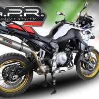 Pot echappement compatible avec Bmw F 850 Gs -Adventure 2018-2020, M3 Inox , Échappement légal, homologué,silencieux avec db killer amovible et tuyau de liaison spécifique 