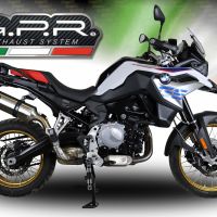 Pot echappement compatible avec Bmw F 850 Gs -Adventure 2021-2024, Satinox , Échappement légal, homologué,silencieux avec db killer amovible et tuyau de liaison spécifique 