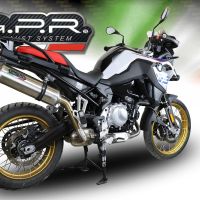 Pot echappement compatible avec Bmw F 850 Gs -Adventure 2021-2024, Satinox , Échappement légal, homologué,silencieux avec db killer amovible et tuyau de liaison spécifique 